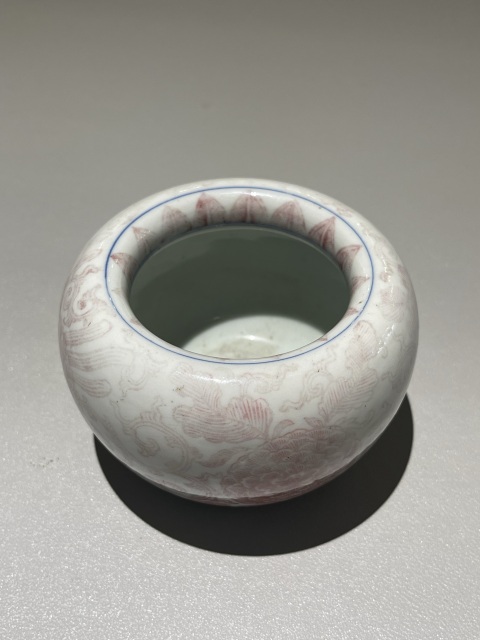 古玩陶瓷清代中期青花釉里紅蘋(píng)果尊拍賣(mài)，當(dāng)前價(jià)格58888元