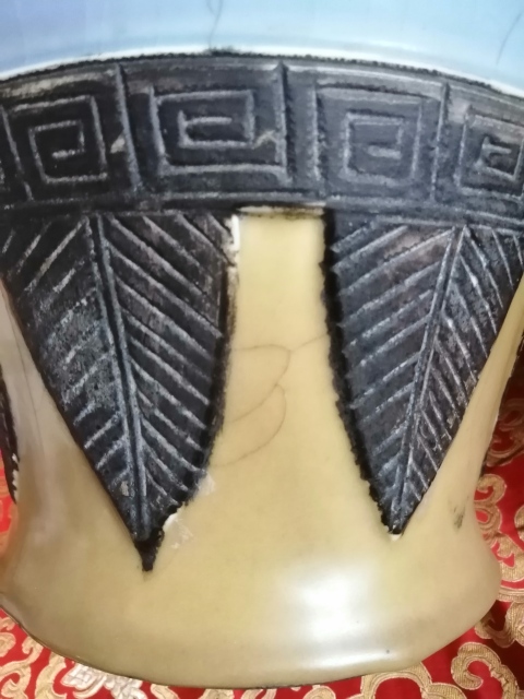 古玩陶瓷哥釉***獅耳蓋罐拍賣，當(dāng)前價格5000元