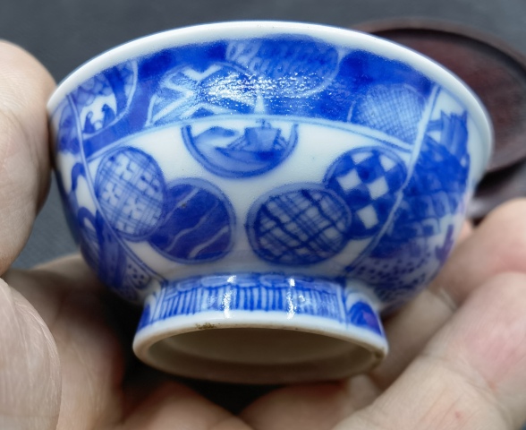 古玩陶瓷青花花卉紋茶碗拍賣,當前價格498元