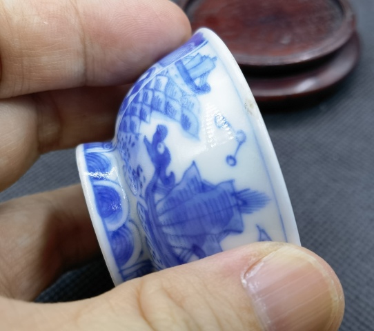 古玩陶瓷青花花卉紋茶碗拍賣,當前價格498元