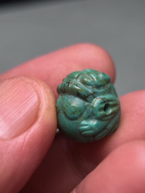 古玩玉器漢代綠松石飛熊拍賣,當前價格28800元