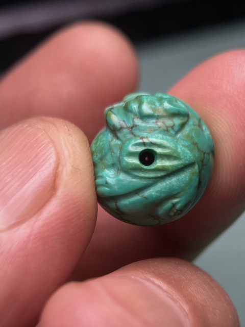 古玩玉器漢代綠松石飛熊拍賣,當前價格28800元