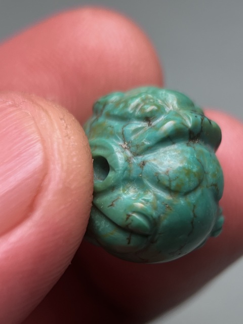 古玩玉器漢代綠松石飛熊拍賣,當前價格28800元