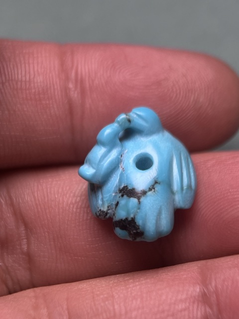 古玩玉器漢代綠松石雙鳥拍賣，當前價格22800元