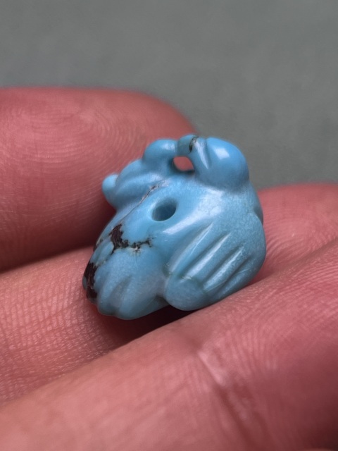 古玩玉器漢代綠松石雙鳥拍賣，當前價格22800元