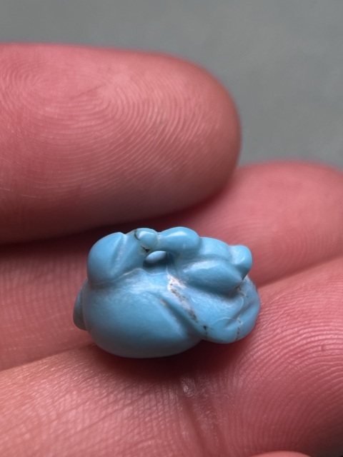 古玩玉器漢代綠松石雙鳥拍賣，當前價格22800元