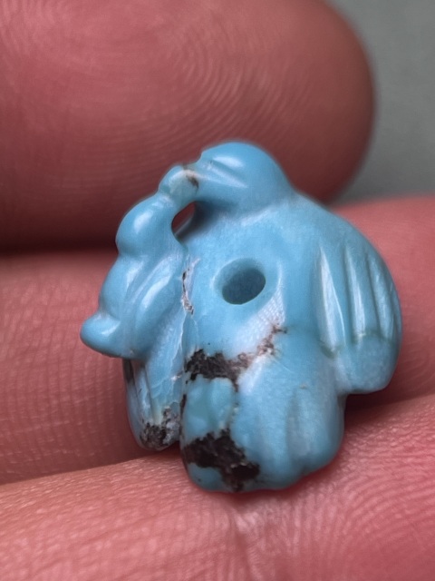 古玩玉器漢代綠松石雙鳥拍賣，當前價格22800元