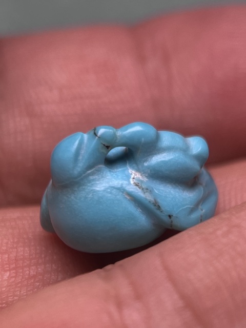 古玩玉器漢代綠松石雙鳥拍賣，當前價格22800元