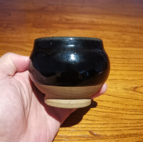 古玩陶瓷元代?定窯系黑釉茶入拍賣，當(dāng)前價格3999元