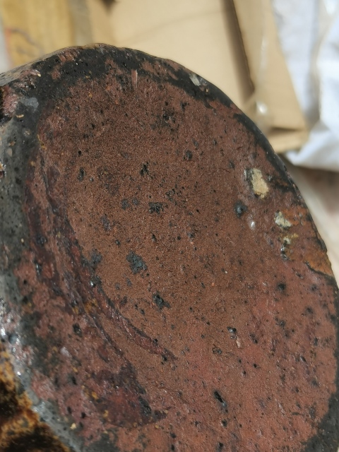 古玩陶瓷清代醬釉魚簍罐妖變漂亮。拍賣,當前價格688元