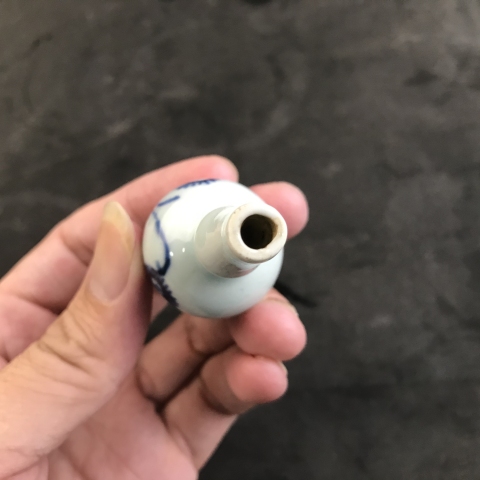 古玩陶瓷一口價(jià)康熙花卉紋青花葫蘆瓶拍賣(mài)，當(dāng)前價(jià)格500元