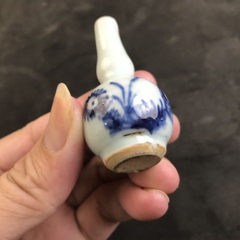 古玩陶瓷一口價(jià)康熙花卉紋青花葫蘆瓶拍賣(mài)，當(dāng)前價(jià)格500元
