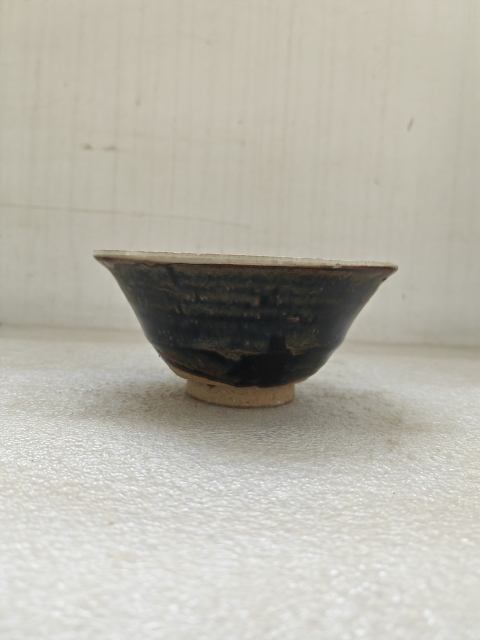 古玩陶瓷磁州窯雙色釉茶碗拍賣,當前價格680元