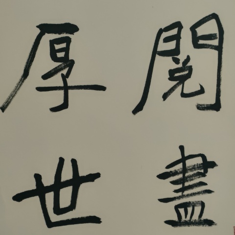 古玩字畫蘭亭獎獲得者湯德勝款魏碑書法斗方拍賣,當前價格60元