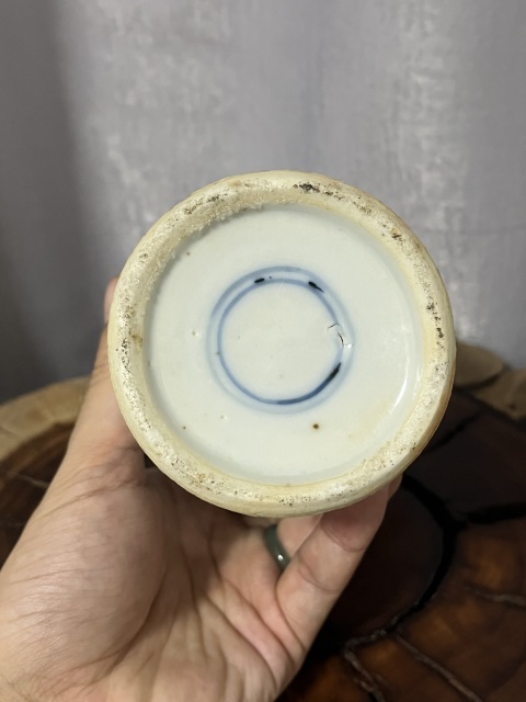 古玩陶瓷晚清?青花花鳥紋雞腿瓶拍賣，當前價格2280元