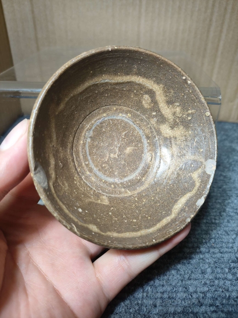 古玩陶瓷吉州窯褐釉月影梅茶盞拍賣,當前價格9988元