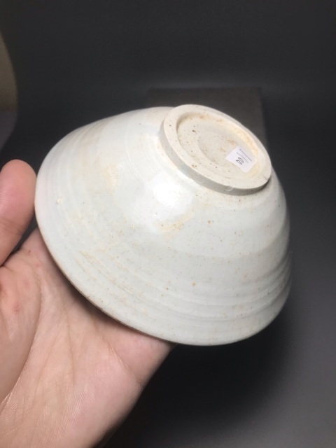古玩陶瓷精美青白釉出筋梅花斗笠碗拍賣,當前價格1999元
