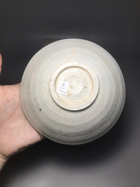 古玩陶瓷精美青白釉出筋梅花斗笠碗拍賣,當前價格1999元