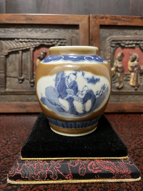 古玩陶瓷醬地開創青花罐拍賣,當前價格3000元