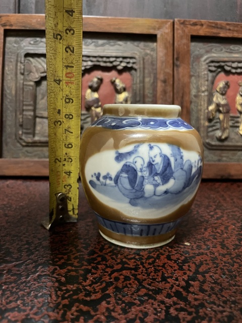 古玩陶瓷醬地開創青花罐拍賣,當前價格3000元