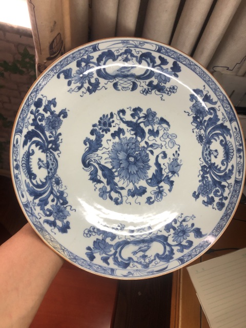 古玩陶瓷康熙青花折枝花卉紋盤拍賣，當(dāng)前價(jià)格1288元