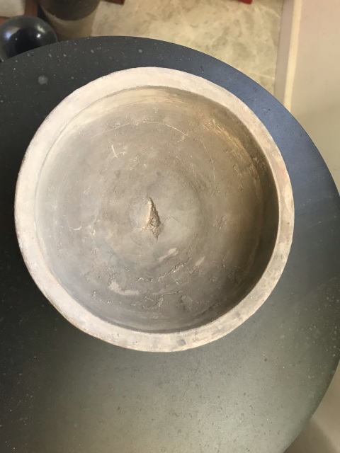 古玩陶瓷漢·灰陶雙耳三足鼎.域鑒保真拍賣，當前價格1600元