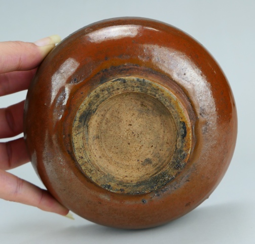 古玩陶瓷明代耀州窯紫金釉缽式洗（大窯精品）拍賣，當前價格2880元