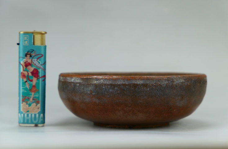 古玩陶瓷明代耀州窯紫金釉缽式洗（大窯精品）拍賣，當前價格2880元