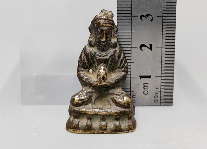 古玩陶瓷清代銅佛像(隨身寸佛)拍賣,當前價格666元