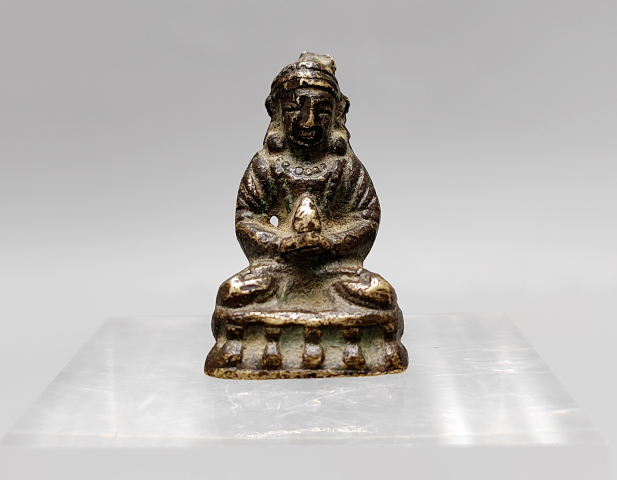 古玩陶瓷清代銅佛像(隨身寸佛)拍賣,當前價格666元