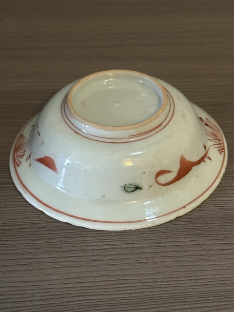 古玩陶瓷明末清初。花鳥紋彩繪盤拍賣，當前價格1500元