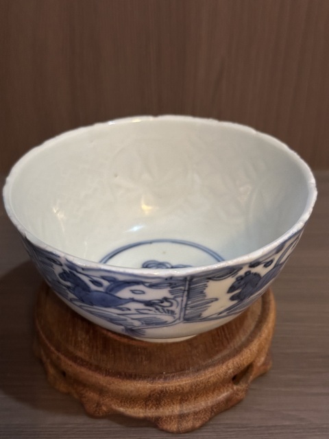 古玩陶瓷馬紋青花碗拍賣,當前價格5800元