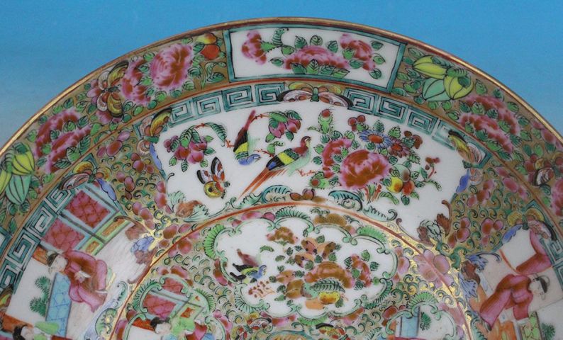 古玩陶瓷請代咸豐廣彩開窗人物潘趣大碗拍賣，當(dāng)前價格9000元