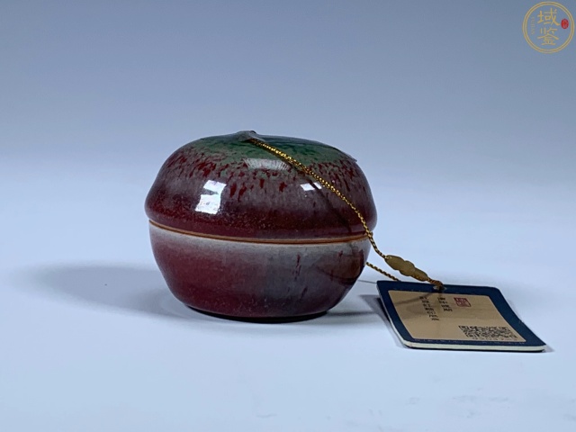 古玩陶瓷(文房精品)清乾隆?豇豆紅釉文房印泥盒拍賣，當前價格12800元