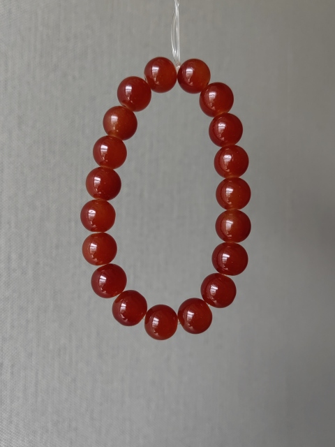 古玩玉器紅瑪瑙珠串拍賣,當(dāng)前價(jià)格260元