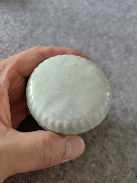 古玩陶瓷湖田窯影青印花粉盒拍賣，當前價格6800元