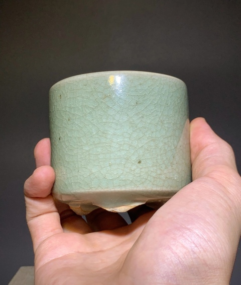 古玩陶瓷清中 龍泉釉三足爐拍賣,當前價格980元