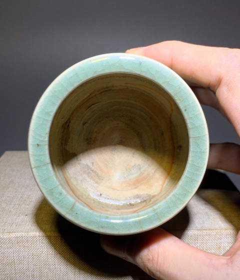 古玩陶瓷清中 龍泉釉三足爐拍賣,當前價格980元
