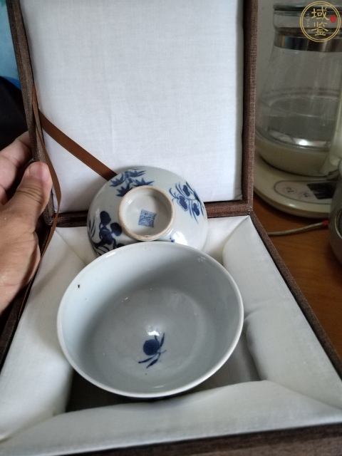 古玩陶瓷大清嘉慶年制款青花蓋碗拍賣,當前價格2200元