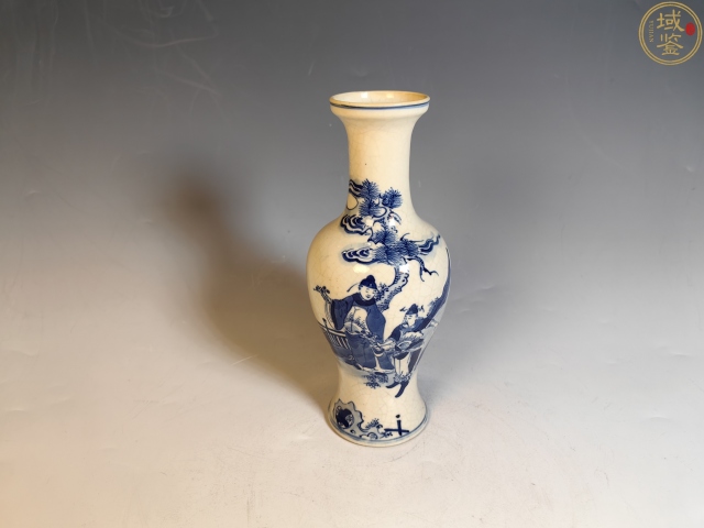 古玩陶瓷煨瓷青花(文武狀元折桂)盤口瓶拍賣,當(dāng)前價(jià)格18888元