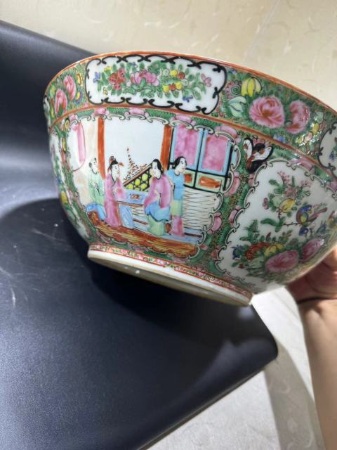 古玩陶瓷廣彩大碗拍賣,當前價格12000元