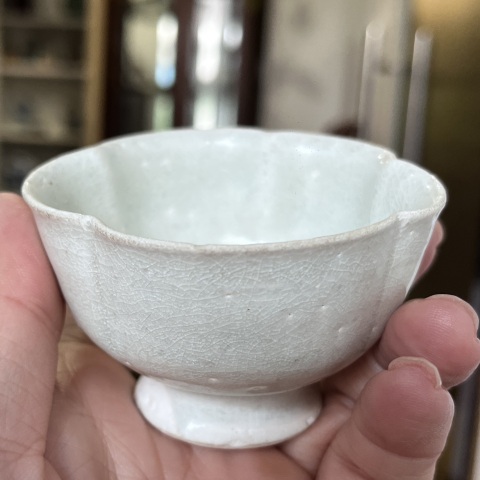 古玩陶瓷青白釉花口杯拍賣，當(dāng)前價格1600元