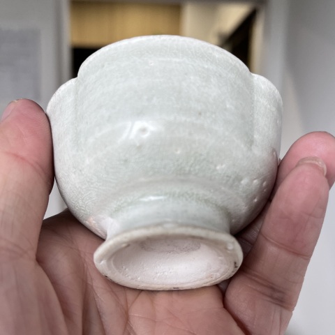 古玩陶瓷青白釉花口杯拍賣，當(dāng)前價格1600元
