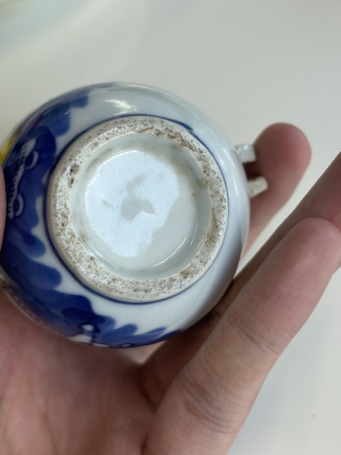 古玩陶瓷人物紋青花鳥食罐拍賣，當前價格2000元