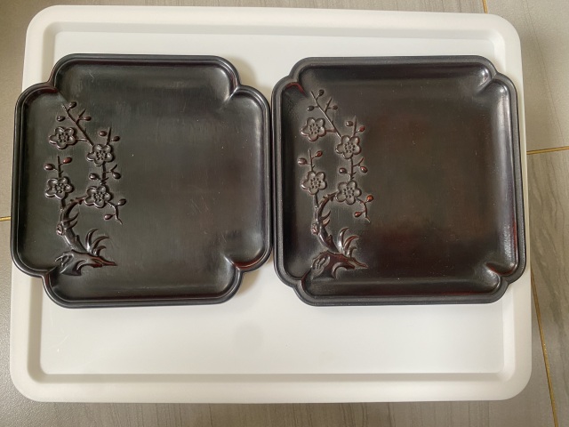 古玩雜項紅木茶盤拍賣,當前價格460元
