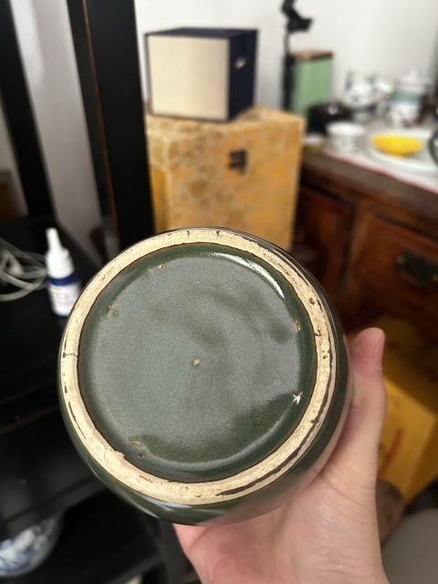 古玩陶瓷清晚期茶葉沫釉小罐（蟹甲青）拍賣，當前價格1600元