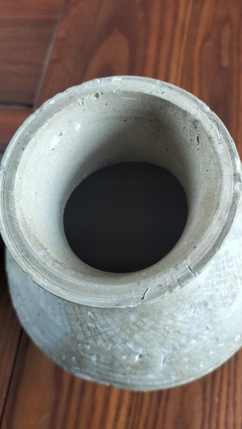 古玩陶瓷戰國.灰陶鉛筆工撇口壺拍賣,當前價格698元