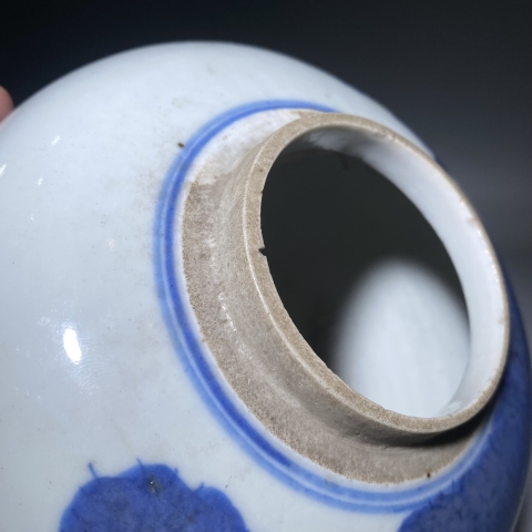 古玩陶瓷一口價晚清人物紋青花罐拍賣，當前價格1380元