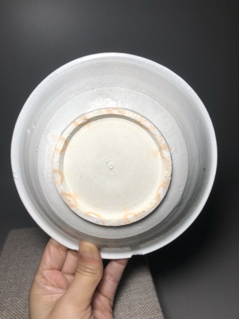 古玩陶瓷五代十國精品宣州窯白釉盤拍賣，當前價格6888元