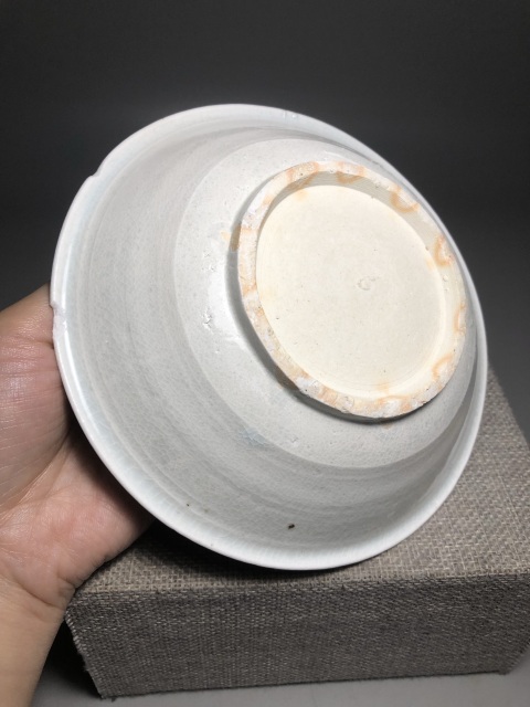 古玩陶瓷五代十國精品宣州窯白釉盤拍賣，當前價格6888元
